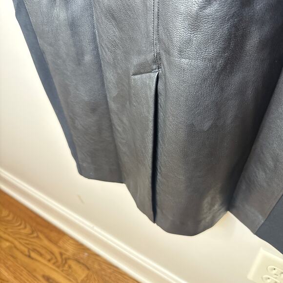 NEW NWT Spanx Large Faux Leather Fitted Sheath Dress Sleeveless Black Party Work - Picture 8 of 10